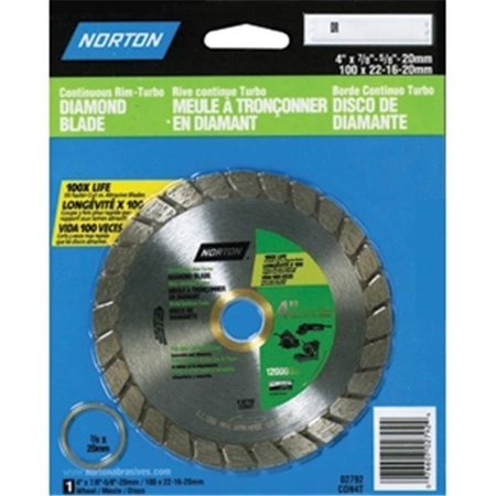NORTON CO Norton 2792 4 in. Diamond Blade Turbo Continuous Rim 76607027924
